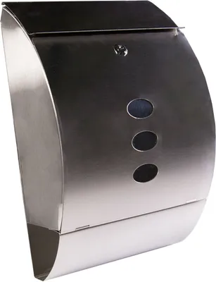 Produktbild von Edelstahl Briefkasten Design Postkasten Zeitungsfach Rolle Wand Mailbox 400055
