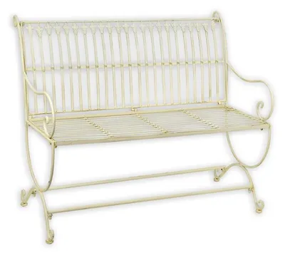 Productafbeelding van A White Iron Garden Bench
