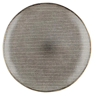 Produktbild von Gestreifter grauer Teller, 26,5 cm