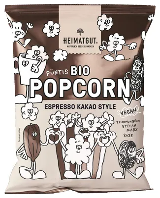 Produktbild von Heimatgut Püntis Popcorn Espresso Kakao Style 75g