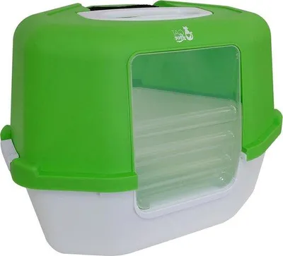 Produktbild von Famanu Katzentoilette mit Haube - Grün