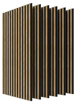 Produktbild von STEGU Linea Acoustic PROline 6er Set Akustikpaneele 120x60,5 cm Schallabsorption MDF Eiche