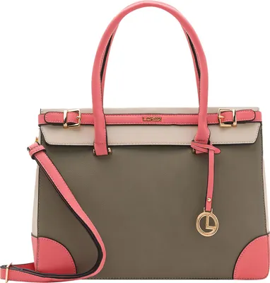 Produktbild von L.Credi Damen Handtasche OLIVETTE Grün Bunt Gold Synthetik vegan-