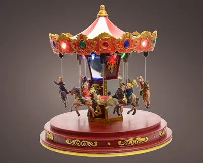 Image de Carrousel Hivernal Lumineo Mouvement, Led Multicolore - Lumineo