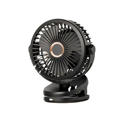 Imagen del producto de Ventilador USB portátil con clip, funcionamiento silencioso, potente flujo de aire y cabezal giratorio, color