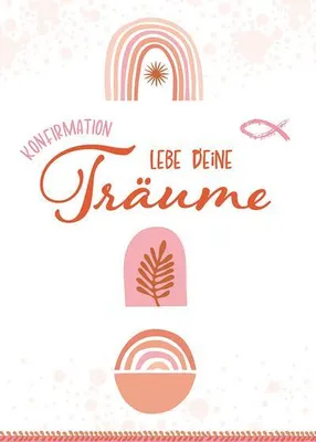 Produktbild von Farbige Geldgeschenkkarte zur Konfirmation "Lebe deine Träume" von Heidi Rose