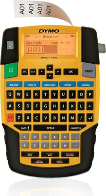 Obrázok produktu pre DYMO RHINO 4200, QWERTY, Čierna, Žltá