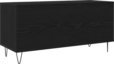 Produktbild von vidaXL Schallplattenschrank Schwarz Eichen-Optik 100 x 38 x 48 cm