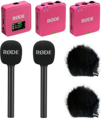 Immagine prodotto di Rode Microfono senza fili GO Gen 3 Rosa Set per interviste 2 BK