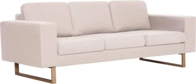 Obrázek produktu pro vidaXL Třímístná pohovka Fabric Cream White