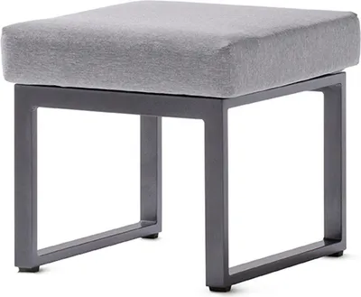 Produktbild von Sieger Adelaide Loungehocker Aluminium Eisengrau/Hellgrau