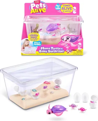 Image de ZURU 9560 - Pets Alive Mama Turtle Surprise - Maman et bébé tortue