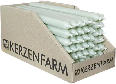 Immagine prodotto di Candele in cera di paraffina, 180/13 mm, profumo di salvia, marca HAHN, durata di combustione di circa 3,5 ore, 49 pezzi per confezione