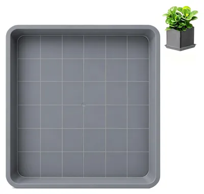 Productafbeelding van Vierkante plantenbakonderschalen, 25 x 25 cm, set van 4, kunststof, voor planten