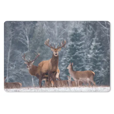 Produktbild von MuchoWow® Mauspad Mousepad Hirsche - Tiere - Natur 27x18 cm - Mousepads - Maus Mat - Pad - Mausunterlage - Büroartikel - Desk Matten