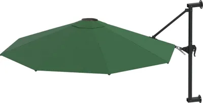 Obrázok produktu pre vidaXL Slnečník na montáž na stenu s kovovou tyčou 300 cm Zelený