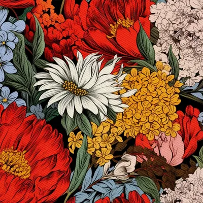 Productafbeelding van Buitenkussens Oxford - Motief: Bloemen, model DX5119