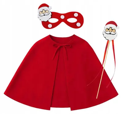 Produktbild von Weihnachtsmann Kostüm Set für Kinder, Jungen & Mädchen, 3-teilig