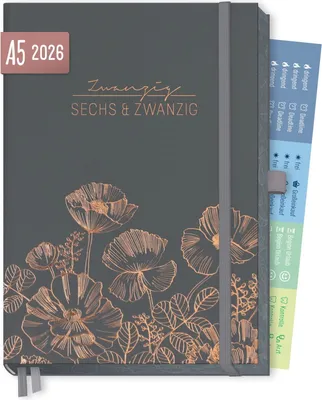 Produktbild von Business-Timer Deluxe 2026 / A5 / Poppy / Häfft-Verlag