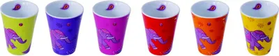 Produktbild von 6 Espressobecher mit Elefant Motiv - Espresso Becher Kashmir - Paisley