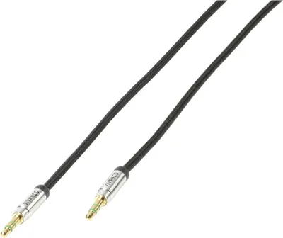 Produktbild von ViVanco™38768, 3.5mm, Männlich, 3.5mm, Männlich, 0,5 m, Schwarz