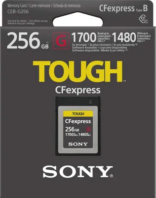 Produktbild von Sony CEB-G256, 256 GB, PC-Karte, 1700 MB/s, 1480 MB/s, Schockresistent, Wasserfest, Grau