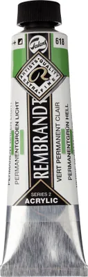 Immagine prodotto di Rembrandt Vernice acrilica in tubetto 40 ml Verde permanente chiaro 618