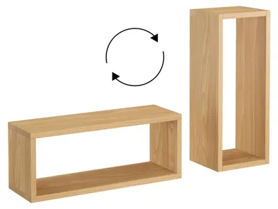 Produktbild von Wandablage schwebender Nachttisch Regal Ablage aus Buche Länge wählbar V-90.84-53
