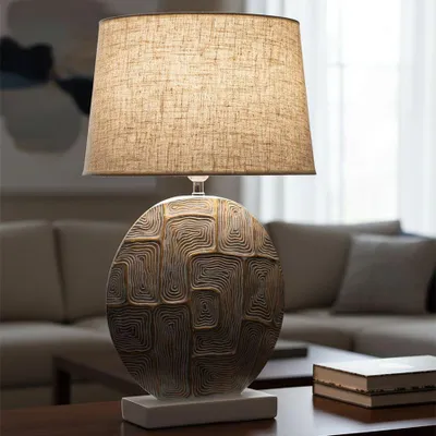 Immagine prodotto di Lampada da tavolo Mauro Ferretti Eklipsen E27 Ø 38x64 cm bianco oro