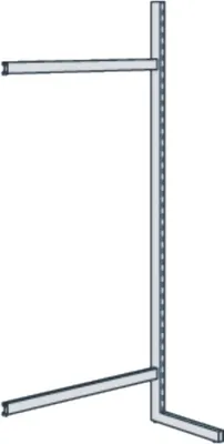 Produktbild von Bibliotheks-Regal Univers Ständer einseitig Anbaufeld BxH 100x225cm lichtgrau