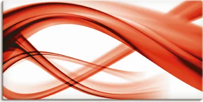 Produktbild von ARTland Leinwandbild Abstrakte Komposition (rot) Größe: 60x30 cm