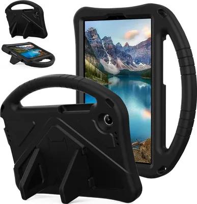 Obrázek produktu pro Dětské pouzdro pro Lenovo Tab One / Tab K9 8,7", EVA lehké nárazuvzdorné pouzdro s skládacím stojánkem a rukojetí černé