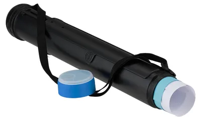 Obrázok produktu pre Rozťahovateľná rolka na plagáty Relaxdays, 50–108 cm, Ø 8,5 cm, na prepravu plagátov a letákov, rolka na výkresy až do formátu DIN A0, čierna/modrá