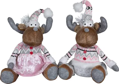 Produktbild von Elch 37cm (47cm)2er Set Dekofigur Weihnachten