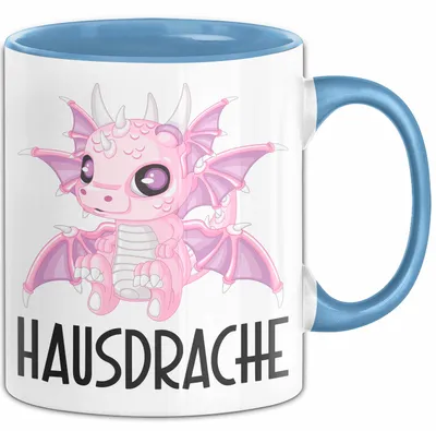 Produktbild von Hausdrache Tasse Geschenk Becher (Blau)