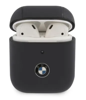 Produktbild von BMW Signature Leather Case fr Apple Airpods 1/2 Navy Blau