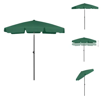 Obrázek produktu pro vidaXL Slunečník na pláž zelený 180x120 cm - Slunečníky a slunečníky