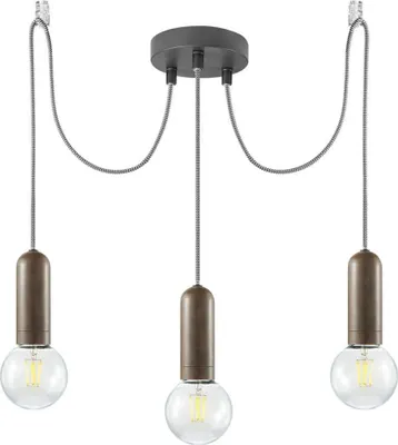 Produktbild von Paul Neuhaus Pendelleuchte Turn Me Schwarz/Rost max. 3 x 60W E27 ohne Leuchtmittel