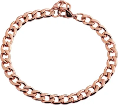 Produktbild von Akzent Panzerketten-Armband aus Edelstahl in roségoldfarbig mit IP Roségold-Beschichtung