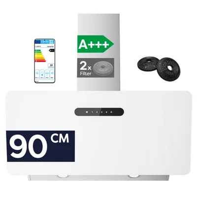 Immagine prodotto di CIARRA A+++ 650 m³/h cofano cucina 90 cm cofano testa gamma WIFI + APP; Touch Control Booster VM9736KW