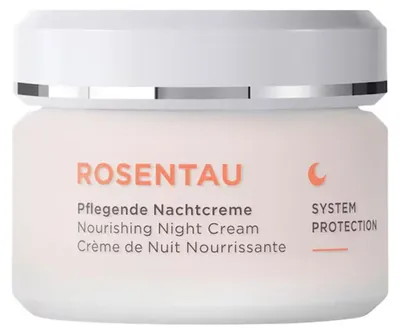 Productafbeelding van Annemarie Börlind Rose Dew Voedende Nachtcrème, Nachtcrème, voor vrouwen, voor een droge huid, voor een gevoelige huid, voor het gezicht, anti-aging, versterkend, voedend, beschermend, 50 ml