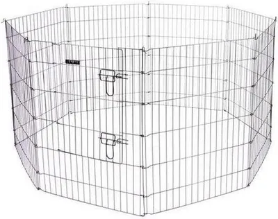 Zdjęcie produktu dla 1 drzwi ocynkowana powłoka Kojec - 78 x 57 cm czarny - Buda dla psa Puppyren
