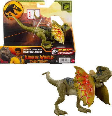 Produktbild von DILOPHOSAURUS Dinosaurier Strike Attack Chaos Theory Epic Evolution Jurassic World Mattel