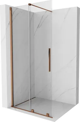 Produktbild von Mexen Velar Faltbare Duschwand 110x200cm Roségold, 8mm Glas