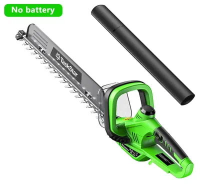 Immagine prodotto di Potatore elettrico a batteria - 20 V - Lame da 56 cm - Lame SK5 a doppio taglio - Manico girevole a 180° - Sistema di raccolta dei residui di potatura - Senza batteria