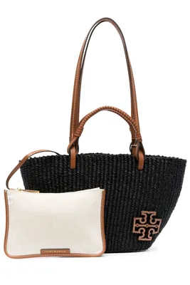 Produktbild von Tory Burch Ella Straw Small Basket Tote Handtasche Strohkorb