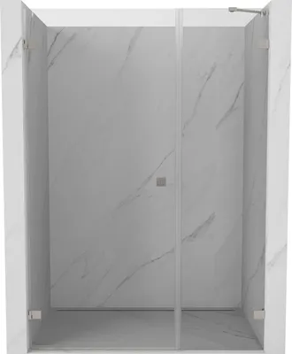Image de Mexen Lunar-B porte de douche battante gauche 140 cm, transparent, nickel brossé - 832S-140-050-97-00-L