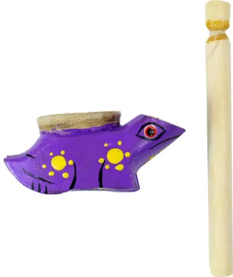 Produktbild von Musikinstrument aus Holz, Musik Percussion Rhythmus Klang Instrument, Handgearbeitet - Drehrassel Kleine Schildkröte, Mehrfarbig, 4*10*4 cm, Musikinstrumente