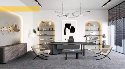 Zdjęcie produktu dla Sideboard Dokumenten Modern Kommode Schrank Holz Büroschrank Grau JV Möbel