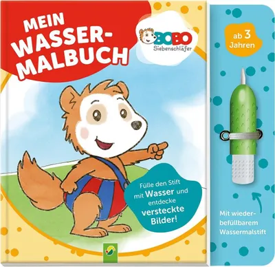 Zdjęcie produktu dla Bobo Siebenschläfer Moja książeczka z obrazkami do malowania wodą